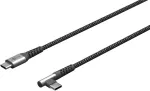 Goobay | 64659 USB-C&ndash;USB-C tekstiilkaabel metallpistikutega, 1 m | USB-C&ndash;USB-C