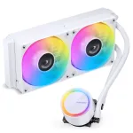 Jonsbo TG-240 AiO vedelikjahuti protsessorile, ARGB - 240mm, valge