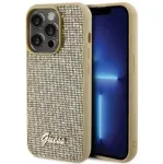 Guess Apple iPhone 15 Pro Max HC PU Disco Script Metal Gold Tagakaas