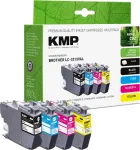 KMP B100V Remanufactured Ink Cartridge Set for Brother LC-3213 - Black, Cyan, Magenta, Yellow (4 Pack, 4x400 Pages)