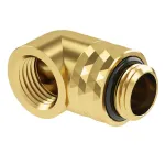 Adapter Barrow G1/4 tolline 90&deg; p&ouml;&ouml;ratav isane-ema TDWT90-V2.5 kuldne