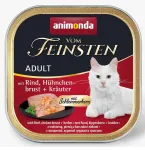 M&auml;rg kassitoit animonda Vom Feinsten Gourmet Centre veise- ja kanaliha &uuml;rtidega 100 g, t&auml;iskasvanud kassile, gluteenivaba
