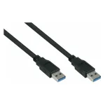 GoodConnections Alcasa USB 3.2 Gen 1 Type-A to Type-A patch-kaabel 0.5 m must (UK30P-AA-005S)