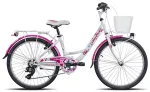 BICYCLE MTB 24 18G GIRL STEEL - 24-tolline t&uuml;drukute maastikujalgratas, 18-k&auml;iguline, terasraam, esivedrustus, V-pidurid