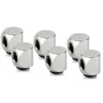Thermal Grizzly DeltaMate p&ouml;&ouml;rdfitting 90&deg; G1/4 tolli l&auml;ikiv nikkel &ndash; 6-pakk