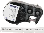 Brady FreezerBondz II pol&uuml;estrist sildid, must valgel, 12.70 x 25.40 mm, p&uuml;siv, 180 silti (M4-131-492)