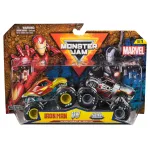 Monster Jam, Marvel Official Iron Man Vs. War Machine Die-Cast Monster Trucks, 1:64 m&otilde;&otilde;tkavas, laste m&auml;nguasjad poistele ja t&uuml;drukutele vanuses 3 ja vanemad
