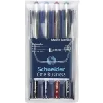 Schneider Edding One Business Stick pastapliiats, must/sinine/roheline/punane, 4-pakk 183094