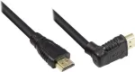 Good Connections k&otilde;rge kiirusega HDMI-kaabel Ethernetiga, &uuml;lespoole suunatud pistik, kullatud, 1 m, must 4510-GWO010