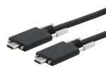 EXSYS USB 3.2 Gen 2x1 Type-C kaabel k&auml;sikruvidega, 3,0m, must EX-K1592V-3.0