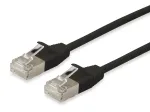 Equip Cat.6A F/FTP Slim Patch-kaabel, 0,25 m, must, Cat6a, F/FTP (FFTP), RJ-45, RJ-45