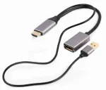 GEMBIRD Active 4K HDMI isane &ndash; DisplayPort emane adapter, must