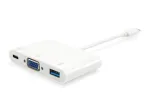 USB C-t&uuml;&uuml;p VGA emasele/USB A emasele/PD-adapter Equip 133462