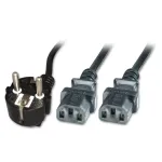 Microconnect PE011318 toitekaabel Must 1,8 m Toitepistik t&uuml;&uuml;p F 2 x C13 jaotur