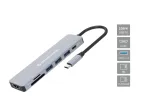 Conceptronic DONN19G 7-&uuml;hes USB 3.2 Gen 1 dokkimisjaam, HDMI, USB-A 3.0 x 3, SD, TF/MicroSD, 100W USB PD