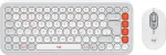 Logitech POP Icon Combo juhtmevaba klaviatuuri ja hiire komplekt, saksa QWERTZ, oranž/valkjas