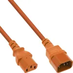InLine k&uuml;lmaseadme pikenduskaabel, C13 / C14, oranž, 1,5 m