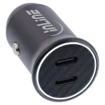 InLine USB auto laadijaadapter toiteedastus, 2x USB-C, must