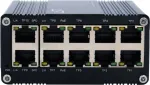 Exsys EX-62025POE 10-pordiline t&ouml;&ouml;stuslik Gigabit PoE-l&uuml;liti, haldamatu, 8x PoE, 48-57 VDC, DIN-liistu/seinakinnitus