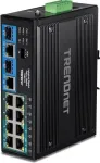 TRENDnet TI-BG104 - L&uuml;liti - t&ouml;&ouml;stuslik - haldamata - 4 x 10/100/1000 (PoE++) + 4 x 10/100/1000 (PoE+) + 2 x Combo Gigabit SFP/RJ-45 - DIN r&ouml;&ouml;pale paigaldatav, seinale paigaldatav - P