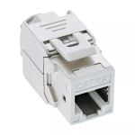 InLine Keystone RJ45 pistikupesa, varjestatud, Cat.6A, valge, 8 tk pakend
