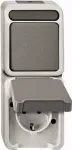 Paigalduskarp Merten MEG3495-8029 t&uuml;&uuml;p F, hall, 73&times;165&times;60 mm