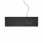 Juhtmega USB-klaviatuur Dell KB216 Saksa paigutusega Must &mdash; kompaktne t&auml;issuuruses klaviatuur numbriklahvistikuga