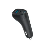 eSTUFF INFINITE kolmik autolaadija, 100 W, 2x USB-C + 1x USB-A (ES631035)