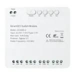 4-kanaliline ZigBee l&uuml;litusmoodul pingevaba DC 32V kontaktiga Avatto ZWSMMD-4-32V