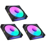 LIAN LI UNI FAN SL-INF 120 ARGB p&ouml;&ouml;ratud labadega 3-pakend &ndash; must