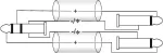 Omnitronic 30225156 adapterkaabel, 3,5 mm pistik &ndash; 2x pistik, 6 m, must
