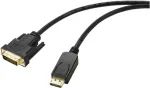 Renkforce DisplayPort / DVI adapterkaabel DisplayPort pistik, DVI-D 24+1pol. pistik 1,80 m Must RF-5771518 PVC &uuml;mbris DVI-kaabel (RF-5771518)