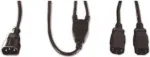 Toitekaabel Tecline 580490 must 1,8 m C13 pistikupesa 2 x C13 pistikupesa