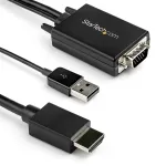 StarTech.com 2m VGA-HDMI muundurkaabel USB-heli ja toitega &ndash; analoog-digitaalvideoadapterikaabel VGA-arvuti &uuml;hendamiseks HDMI-ekraaniga &ndash; 1080p isane-isane monitorikaabel