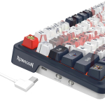 Mehaaniline klaviatuur REDRAGON K686AK-RGB-PRO &mdash; RF juhtmevaba + USB, tumesinine valge, 1,5 m kaabel