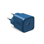 SBS Mobile 20W USB-C vahelduvvoolulaadija nutitelefonile tahvelarvutile nutikellale k&otilde;rvaklappidele kaasaskantavale k&otilde;larile sinine