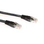 ACT must, 0,5 m, U/UTP CAT6A paigalduskaabel RJ45-pistikutega