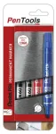 Pentel N60 Permanent Marker Chisel Tip 4-Pack Assorted Colours Black, Blue, Red, Green