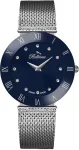 BELLEVUE Woman F130 Quartz Analog Watch 26mm Stainless Steel Case Leather Strap White Dial