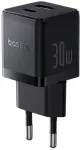 Baseus Palm 30W USB-C USB-A Laadija Must