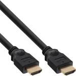 InLine HDMI-kaabel, High Speed HDMI-kaabel, M/M, must, kuldsed kontaktid, 1,5 m