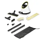 K&auml;rcher SC 2 Deluxe EasyFix 1.513-400.0 silindrikujuline aurupuhasti, 1500 W, 1 l, 3,2 bar, reguleeritav aur, 4 m juhe, valge/must