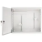AWO-DVR-2 Terasest seinakinnitusega korpus DVR/NVR jaoks, 430 x 380 x 115 mm, hall (RAL 7035), lukuga, IP20