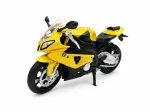 PULIO mootorratas MSZ 1/12 BMW S1000 RR kollane diecast-mudel