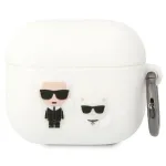 Karl Lagerfeld KLACA3SILKCW AirPods 3 kate valge silikoon Karl & Choupette