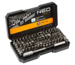 NEO TOOLS 99-osaline kruvikeeraja otsikute komplekt k&auml;epidemega, S2 teras, 1/4 inch kuuskant, pilu-, Phillips-, Pozi-, Torx-, turva-Torx-, kuuskant-, turva-kuuskant-, ruut-, mutri-, Tri-Wing-, Torq-Set-, sidurotsikud, magnetiline otsikuhoidja, adapte ...