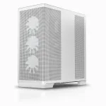 APNX PC Midi Tower C1-R-WT-v1 &mdash; valge, toetab ATX/Micro-ATX/Mini-ITX, 3x120 mm esiventilaatorid paigaldatud, 3x3,5 tolli + 3x2,5 tolli pesad, USB 3.2 Gen1 x2