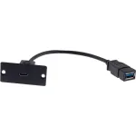 Kramer Electronics WU-CA(B) USB-C l&auml;biviigu sisestus, must 80-00026499
