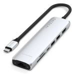 USB USB-C jaotur Satechi ST-P7SS HDMI, USB 3.2 Gen 2, Gigabit Ethernetiga &mdash; 10000 Mbit/s, 4K@60Hz, h&otilde;bedane