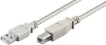 Microconnect USBAB3 USB-kaabel USB 2.0 3 m USB A USB B Valge